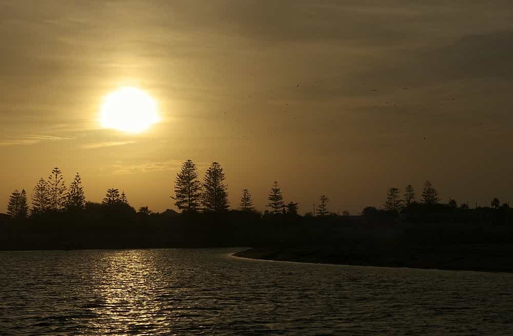 Coucher de soleil sur la lagune