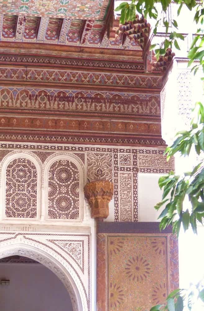 Marrakech-Palais Bahia - Détail d'une porte