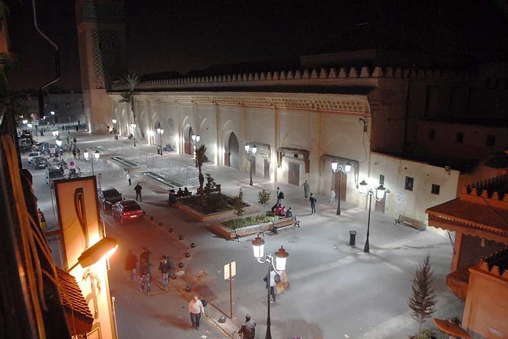 La place de la Kasbah vue de nuit